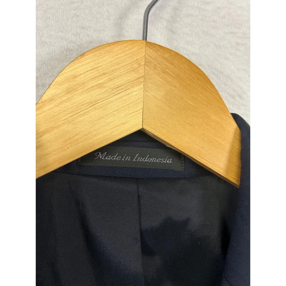 Preppy Lauren Ralph Lauren Mens 38 Navy Blue Wool Gold Button Blazer